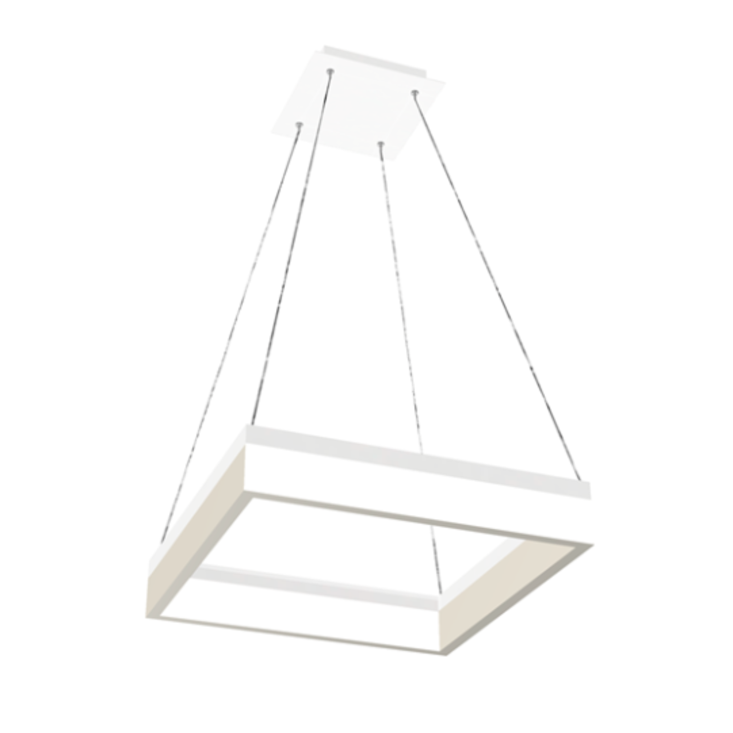 Biała lampa sufitowa LED NERO 32W kwadratowa 4000K