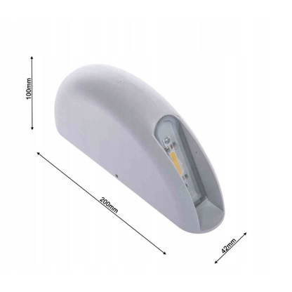 Kinkiet elewacyjny WALL LED 3W biały IP44