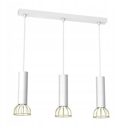 Lampa wisząca DANTE 3xGU10 biało-złota regulowana