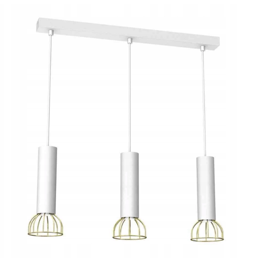 Lampa wisząca DANTE 3xGU10 biało-złota regulowana